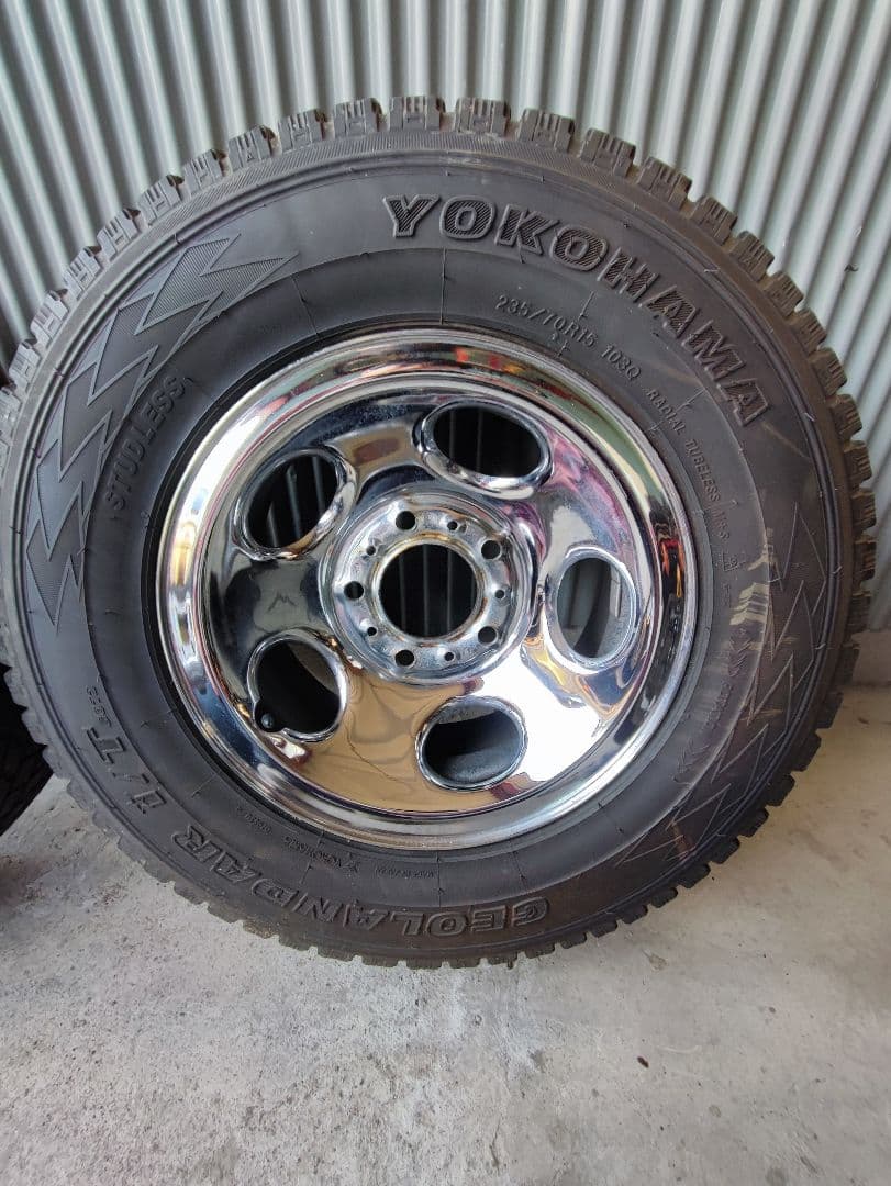 ダッジ ラムバン 純正15インチ 4本PCD139.7 スタッドレスタイヤ