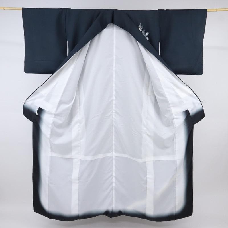 《長尺■付下げ■しっとり薔薇の花模様■若松菱地紋■袷正絹着物◆SB3-26》