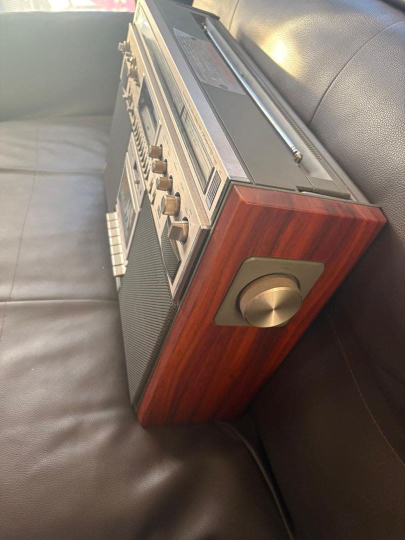 ウッド調ラジカセ AM/FM テープデッキ搭載お値段交渉受け付けます