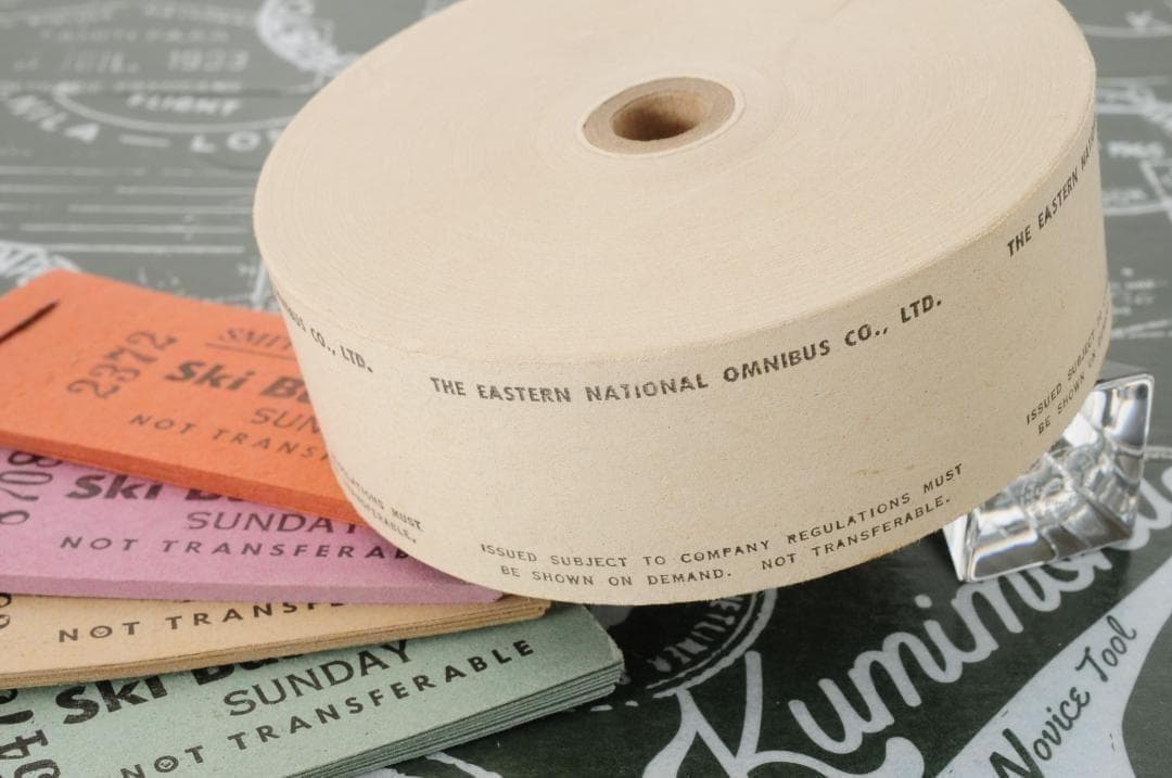 裏フェチ】◇海外 イギリス ヴィンテージ バス ロールチケット EAST 黒◇