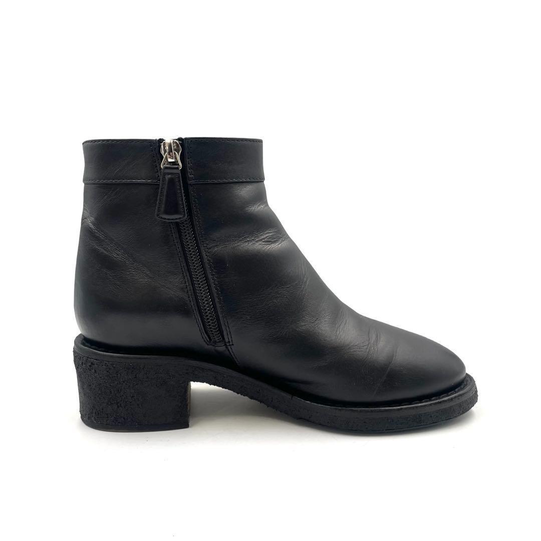 《超美品》CHANEL シャネル ショートブーツ ココマーク 本革 黒 36C