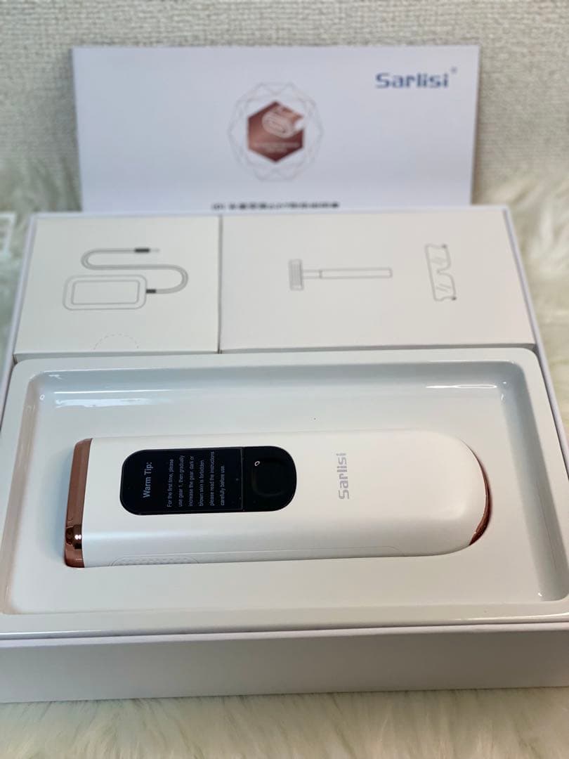 Sarlisi 脱毛器 LCDディスプレイ付き Amazon | Sarlisi 脱毛器 無痛脱毛 自動照射 60万発9段階 全身適用 vio