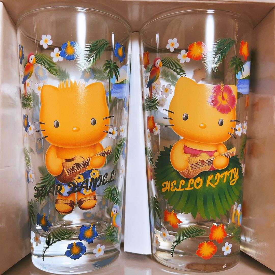 希少レア ハローキティ ダニエル 日焼け ハワイ タンブラーセット 1999