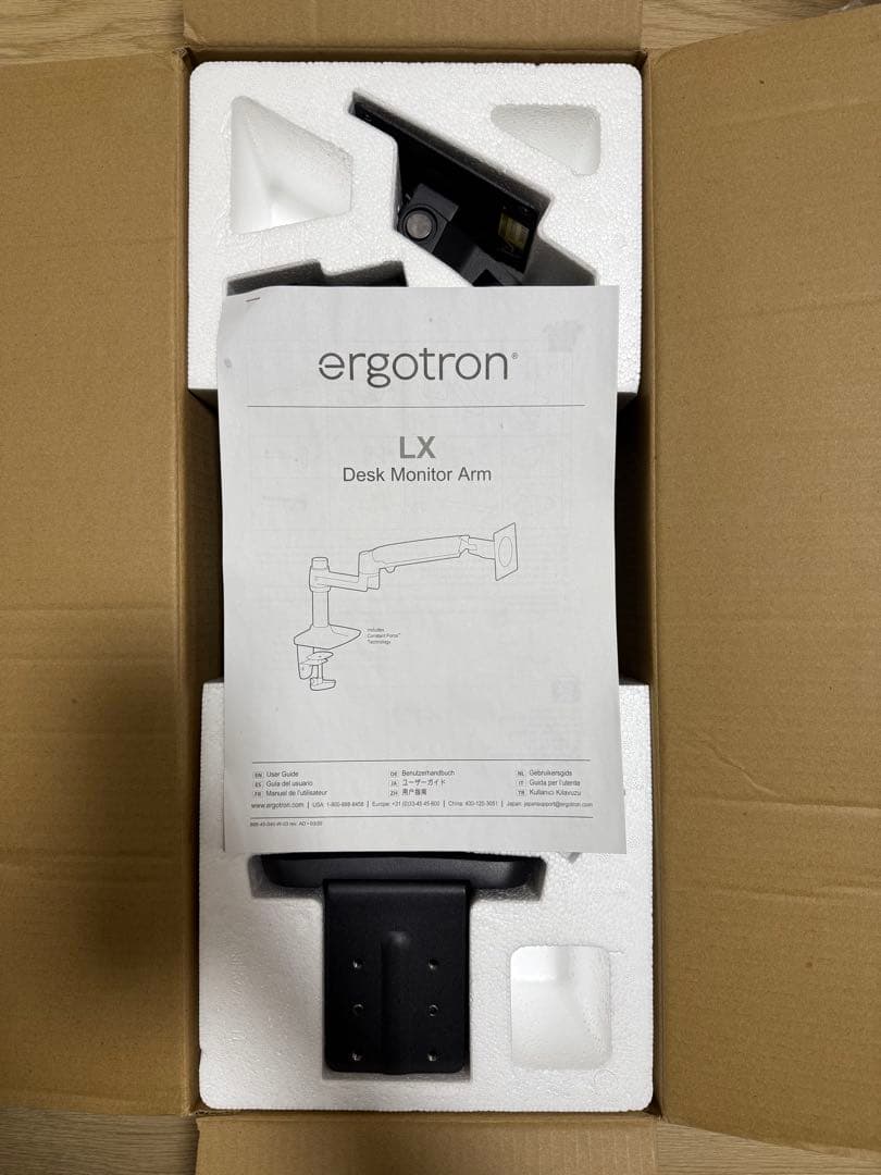 エルゴトロン LX デスクモニターアーム　ブラック エルゴトロン LX モニターアーム マットブラック 34インチ(3.2～11.3kg