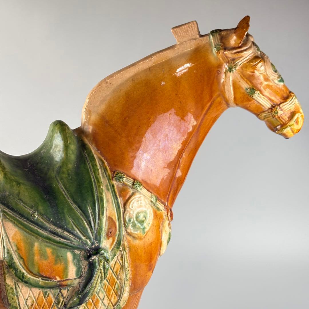 中国 馬 土器 彩陶 三彩 - メルカリ