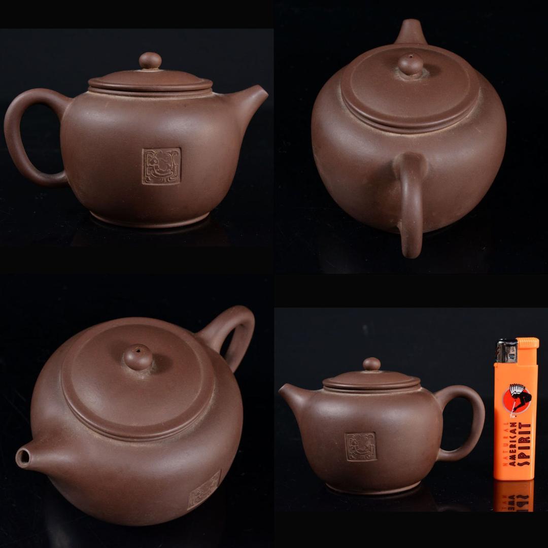 中国 紫砂 朱泥 急須 茶壷 陸羽一九八七年銘 V R5346