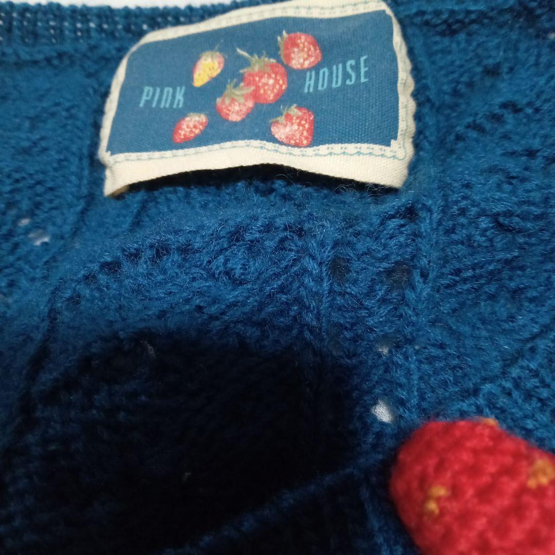 s*o様 ピンクハウス ニットカーディガン いちご・ハートモチーフ付き