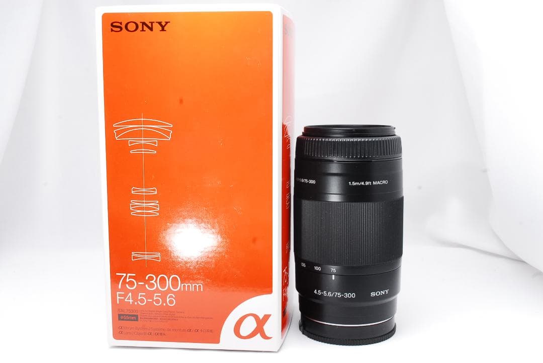 どんちゃん ソニー75-300mm 外箱付き 望遠レンズ F4.5-5.6