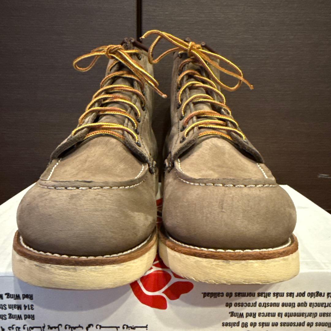 良品•縦羽タグ•8EE】レッドウィング2877ヌバックレザー グレージュ