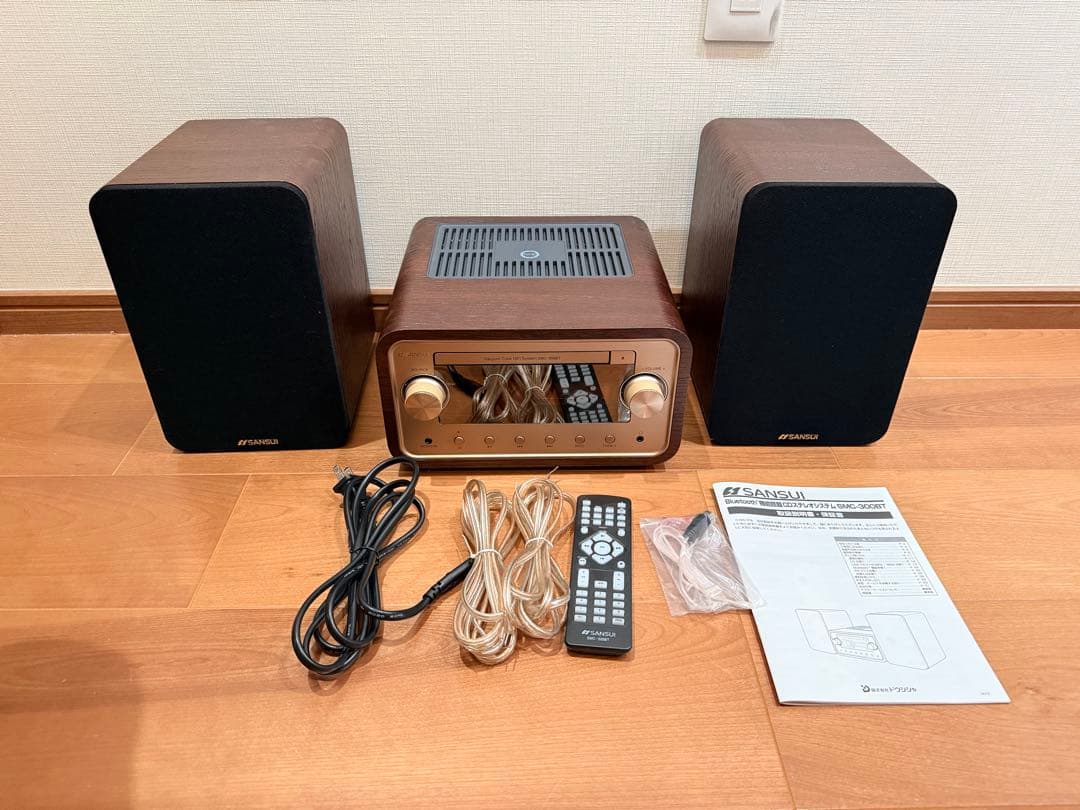 マーク　SANSUI 真空管ハイブリッドCDステレオ SMC-300BT Amazon.co.jp: SANSUI 真空管ハイブリッドアンプ搭載CDステレオ
