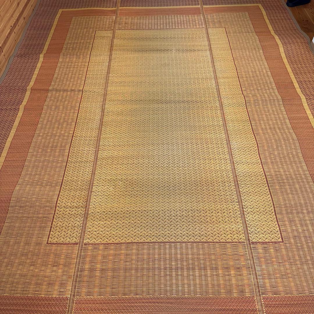 イケヒコ い草 花ござ ラグ カーペット 総色 ワイン 日本製 江戸間6畳 Amazon｜イケヒコ い草 花ござ DXランクス総色 江戸間6畳 約261×352cm