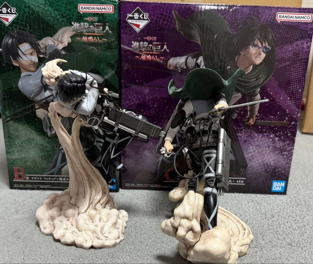 進撃の巨人 一番くじ 地鳴らし B賞リヴィ C賞ハンジ - メルカリ