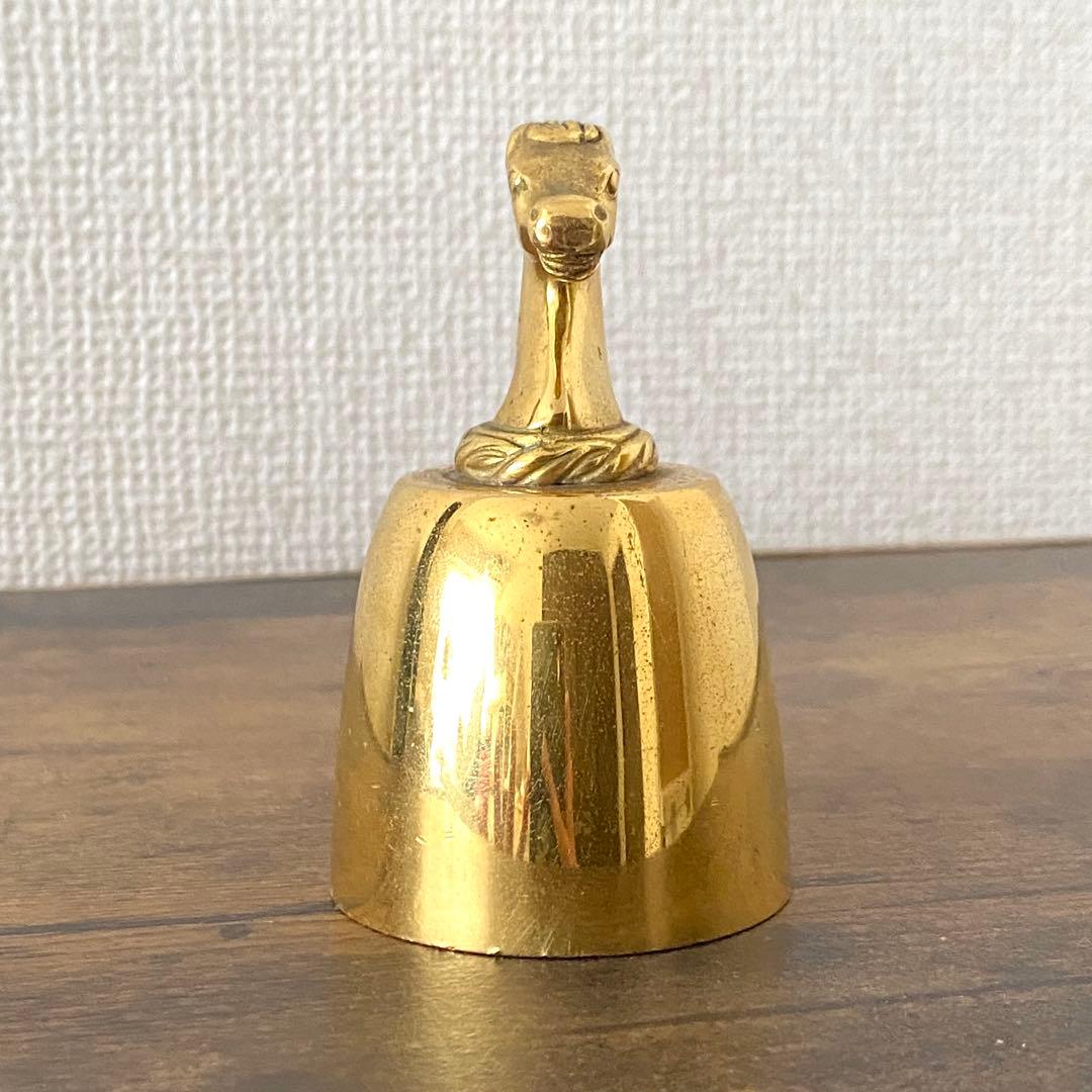HERMS エルメス 真鍮 テーブルベル 馬モチーフ ヴィンテージ 卓上ベル