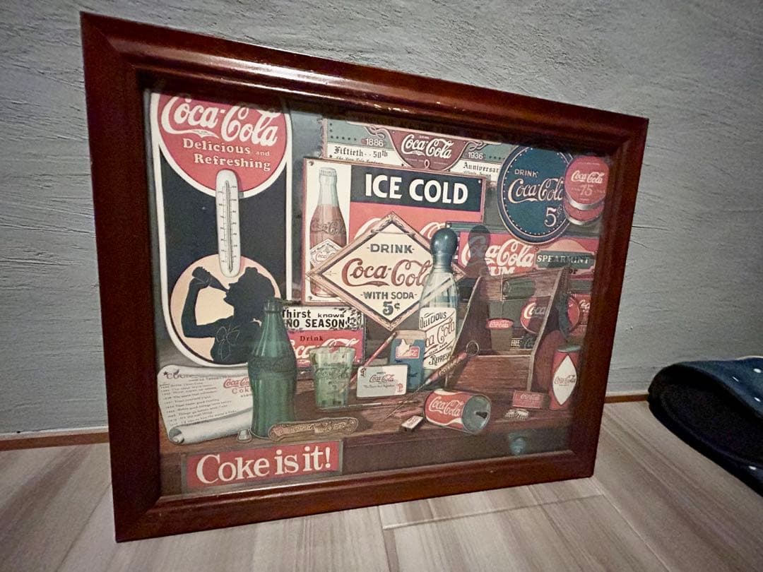 超貴重！　ビンテージ　'80s　Coca-Cola　コカコーラ　パブミラー コカ・コーラ アメリカン雑貨 パブミラー Coca Cola（コカコーラ） 鏡