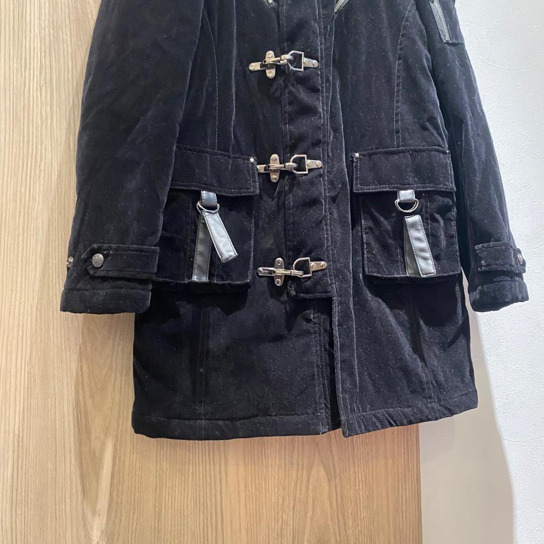 ネオお兄系 パンクy2k v系 ネックベルト ファスナー ギミック ベロア