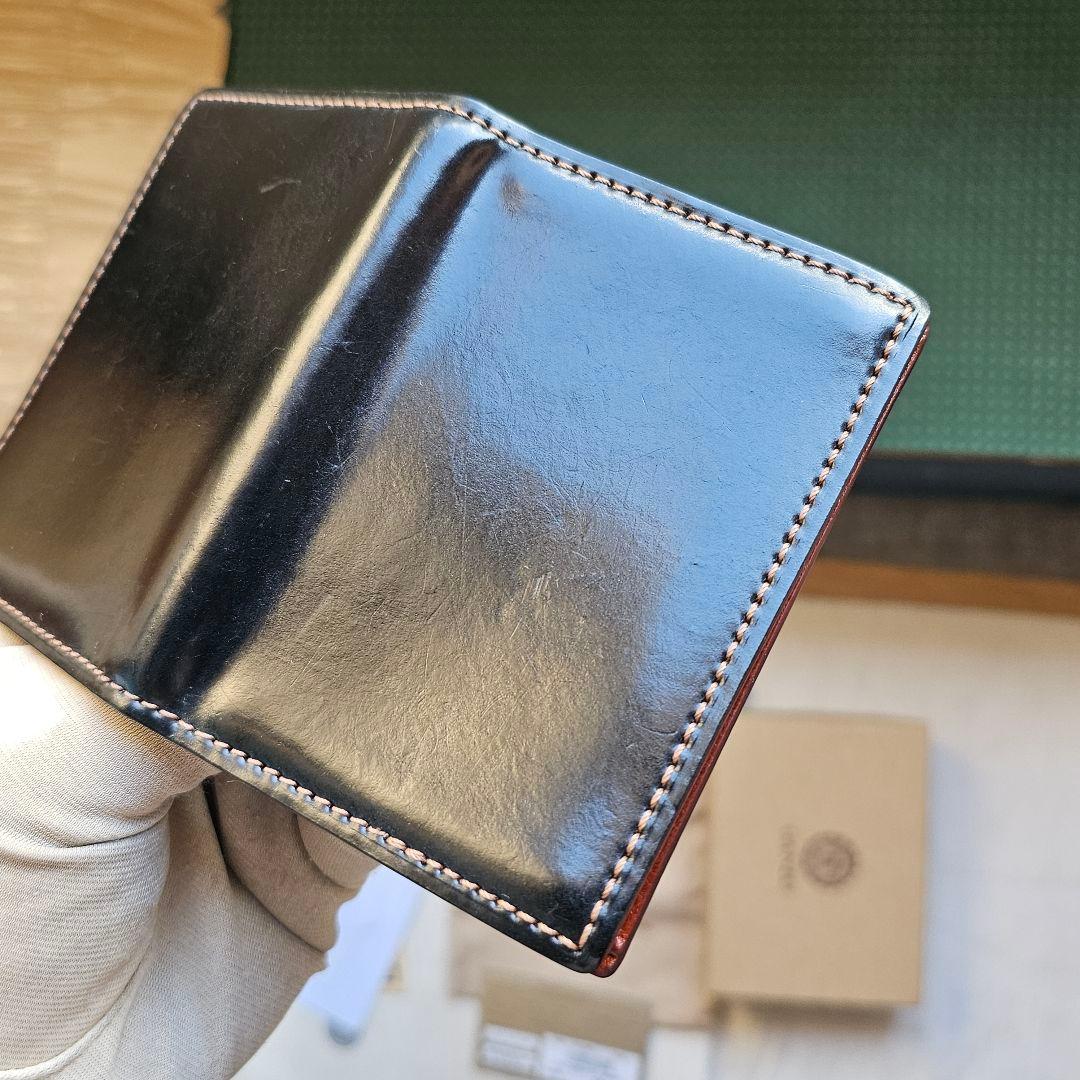 GANZO ガンゾ SHELL CORDOVAN シェルコードバン 名刺入れ 黒 - メルカリ