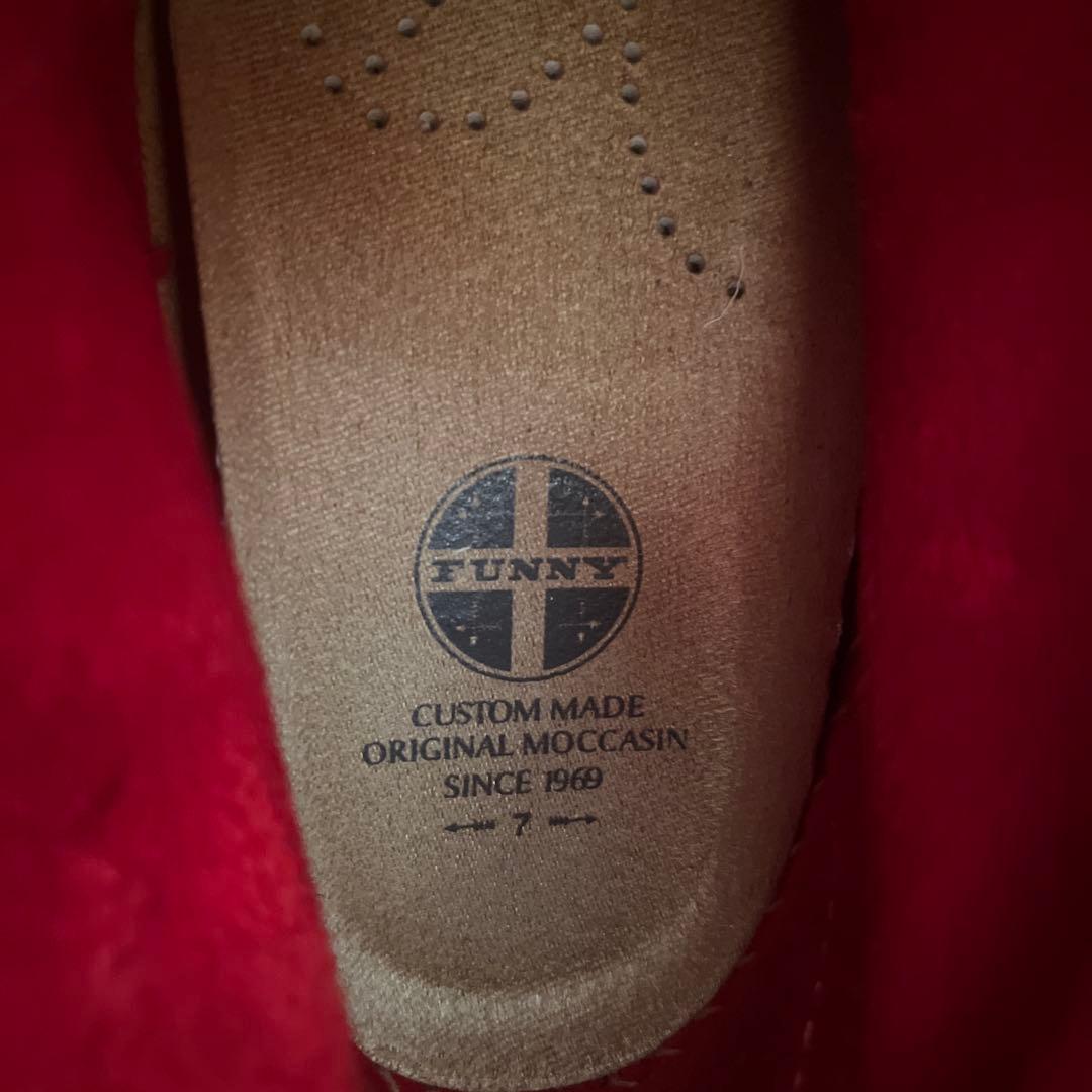 FUNNY モカシン　赤　25.5cm