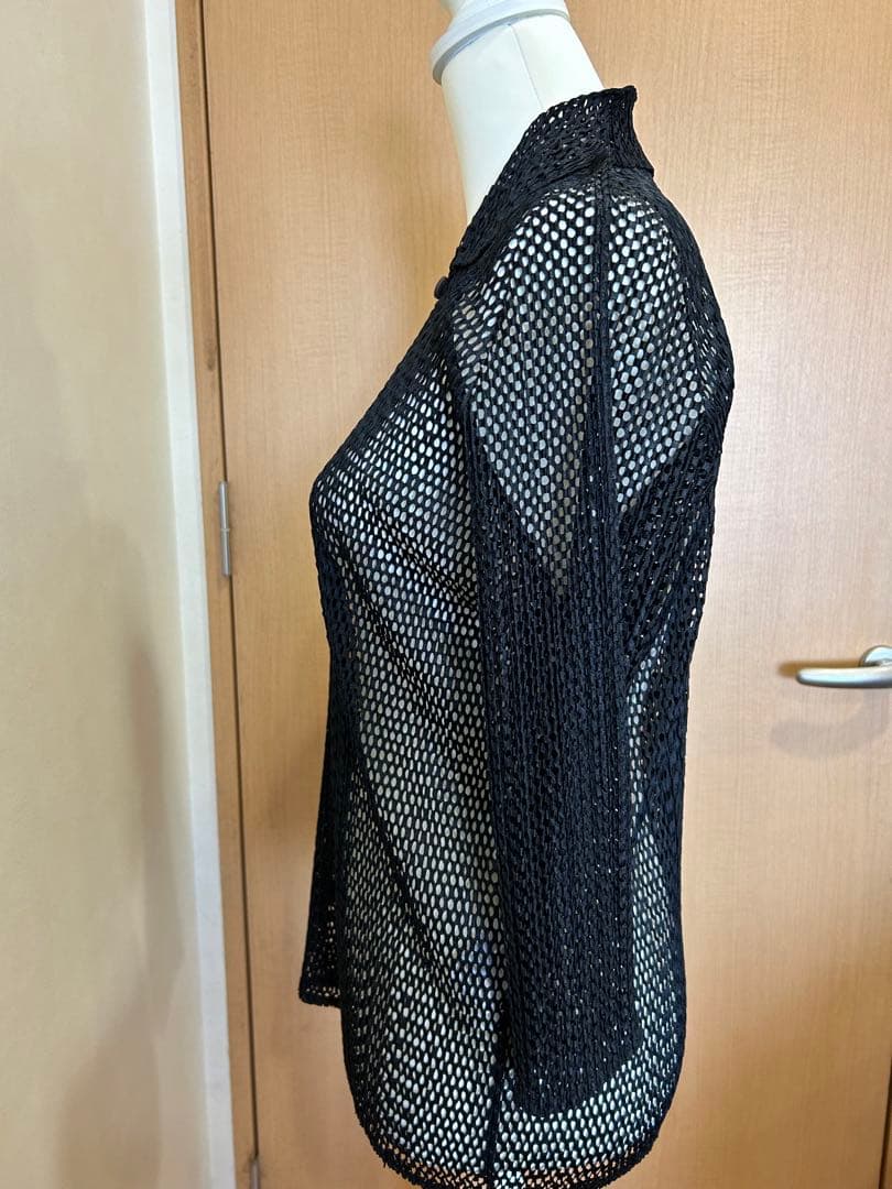 ⭐️本日限定価格⭐️イッセイミヤケメッシュ黒トップス極美品