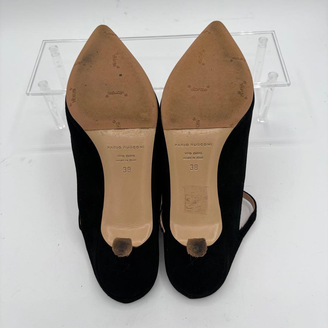 ファビオルスコーニ【24.5cm】ミュール　ストラップ　ビブラムソール　スエード