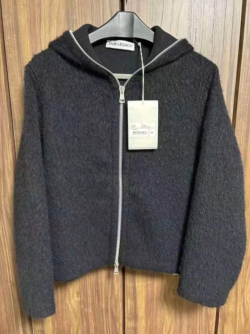 OUR LEGACY ブラック フルジップ フーディ 44 モヘア - メルカリ