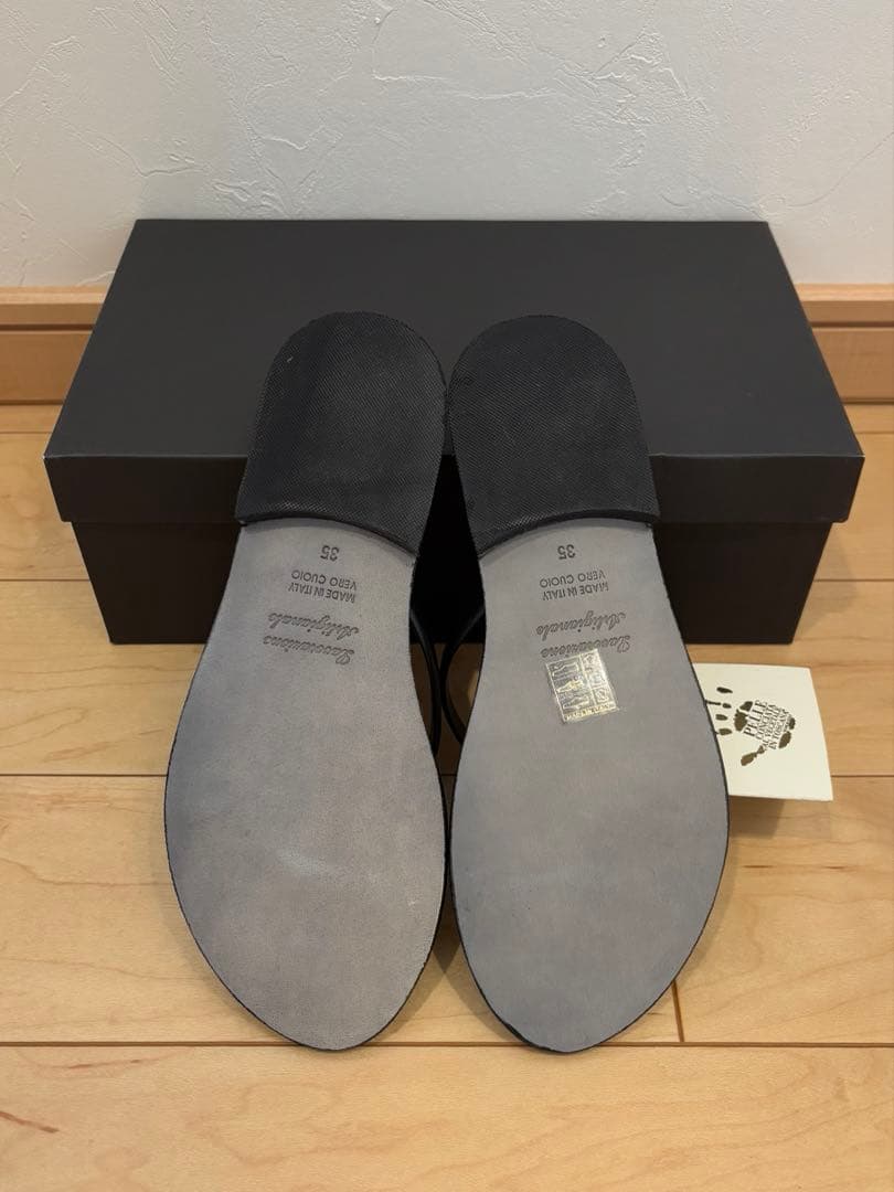 新品 2万円 マウロディバリ サムリング サンダル ブラック 22.5cm