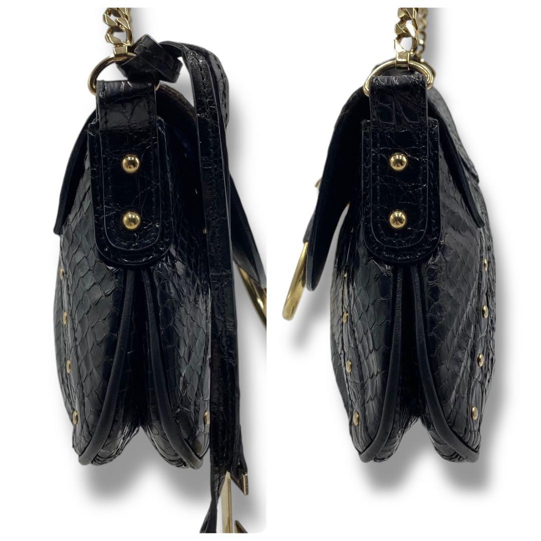 美品 ドルガバ DG 型押し チェーン バッグ Vintage Y2K 黒 ロゴ - メルカリ