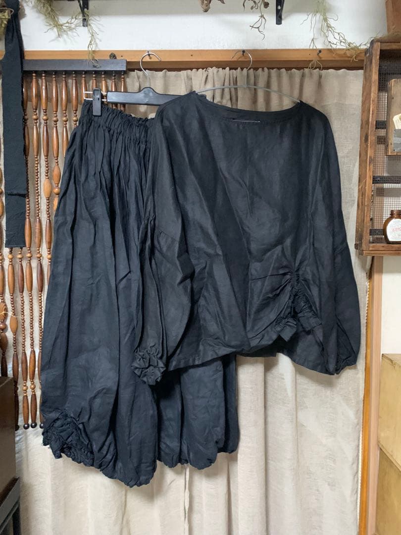 I.作家さん ハンドメイド リネン 2点セット SET]リネンライクハーフテーラードジャケット+リネンライクビスチェ+