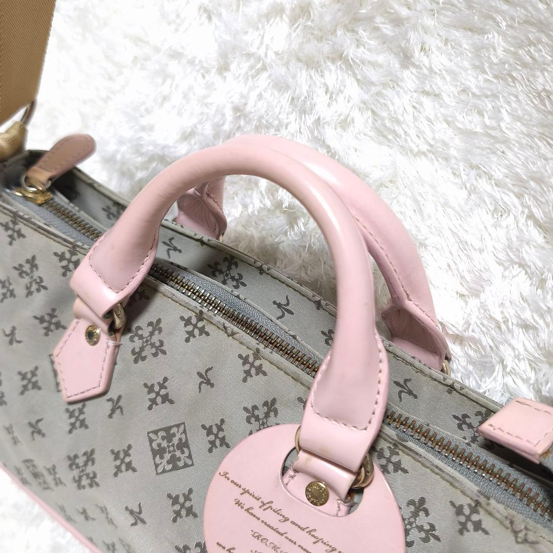 希少ピンク ラシットRusset 2WAYミニショルダーバッグ ライトグレー