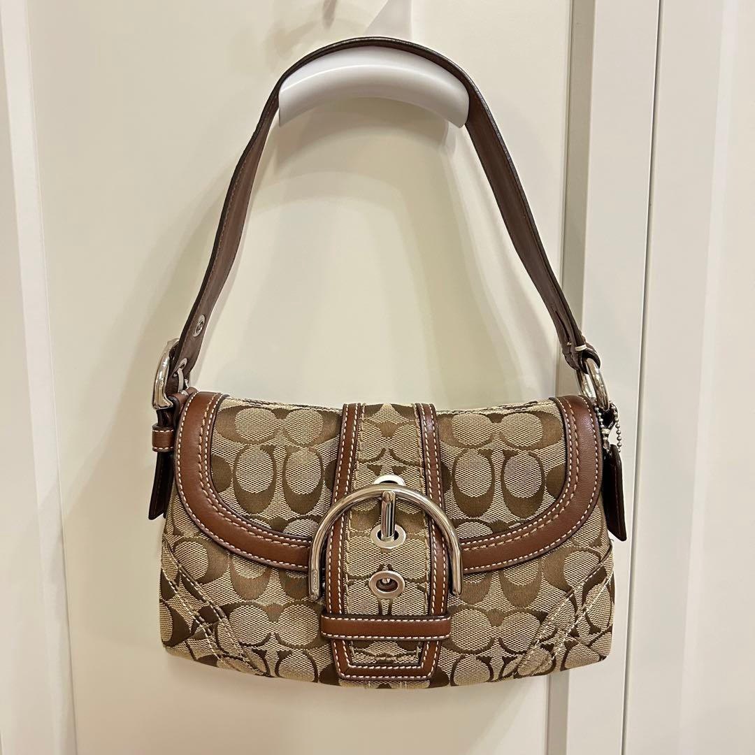 極美品 Coach 10296 コーチ シグネチャー ワンショルダー バッグ