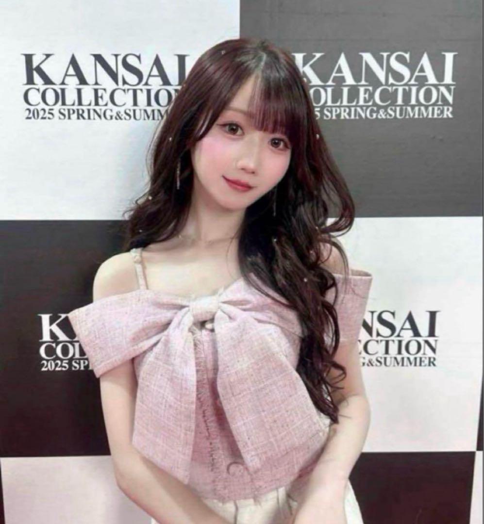 LIP SERVICE ツイードリボンオフショルトップス ピンク リップサービス LIP SERVICE ツイードリボンオフショルトップス