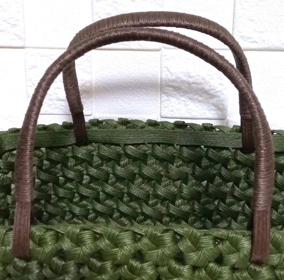 《 ぴいすけ》エコクラフトバンド　かごバック／花結び／２点