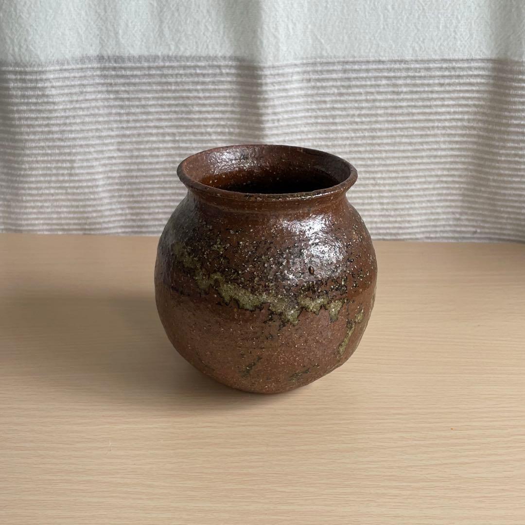 茶色の陶器 壺 花器 - 工芸品アウトレット ストア