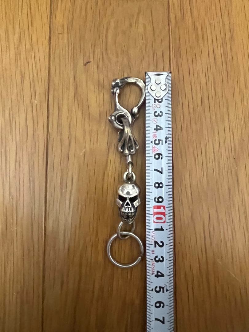 スカルデザイン キーホルダー カラビナ付きレザーズアンドトレジャーズ