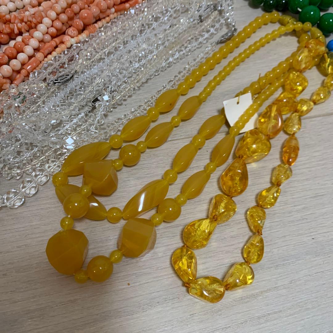 も*し様 アクセサリー おまとめ セット パール 珊瑚 琥珀 天然石 も*し様