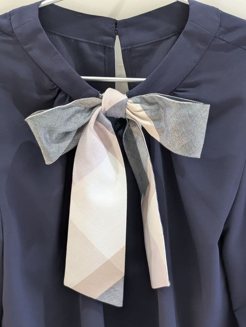 こりんご様専用】ブルーレーベル クレストブリッジ リボンブラウス 36