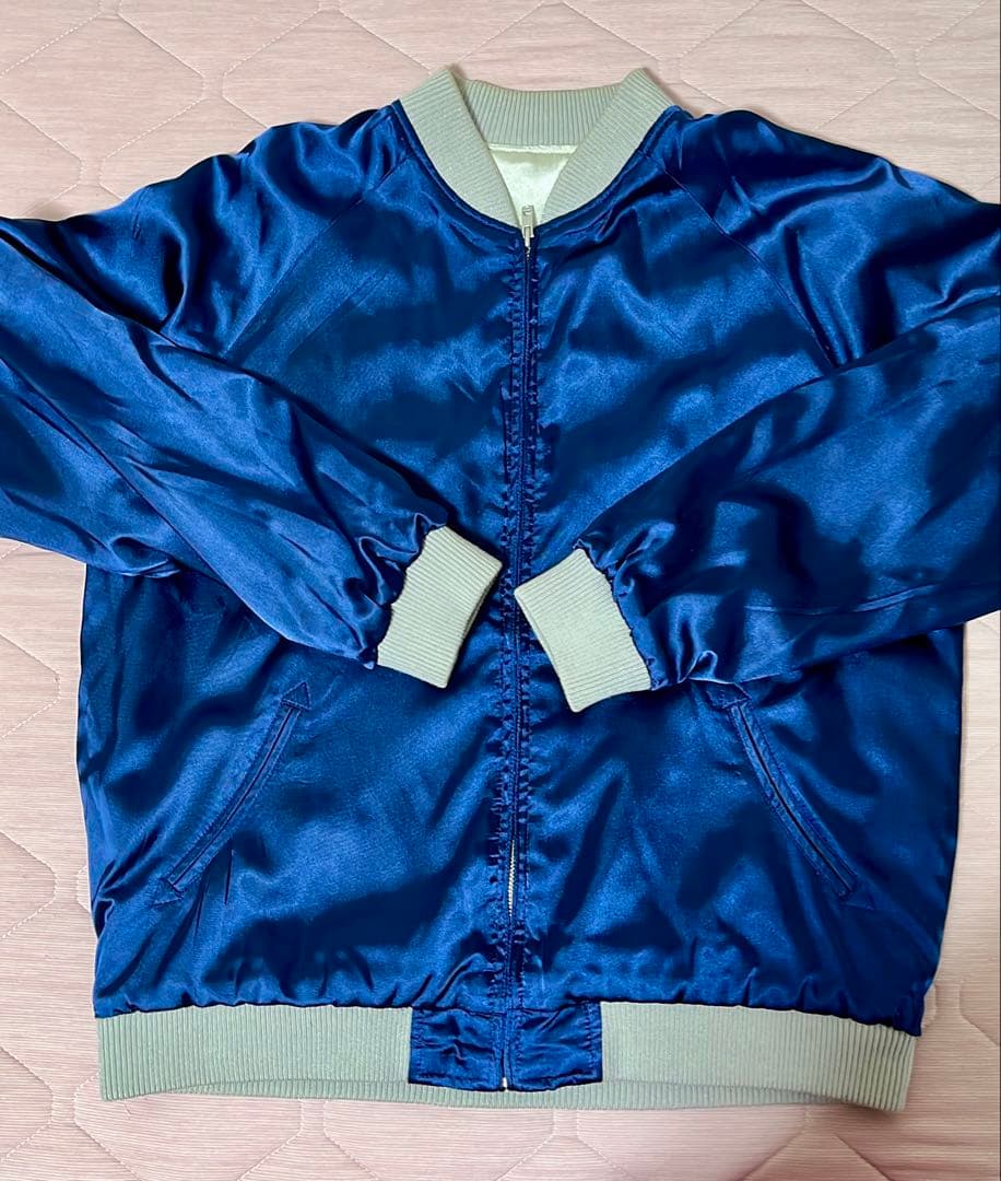 完全受注生産】女王蜂 オリジナルスカジャン「氷山孔雀」 サイズXL