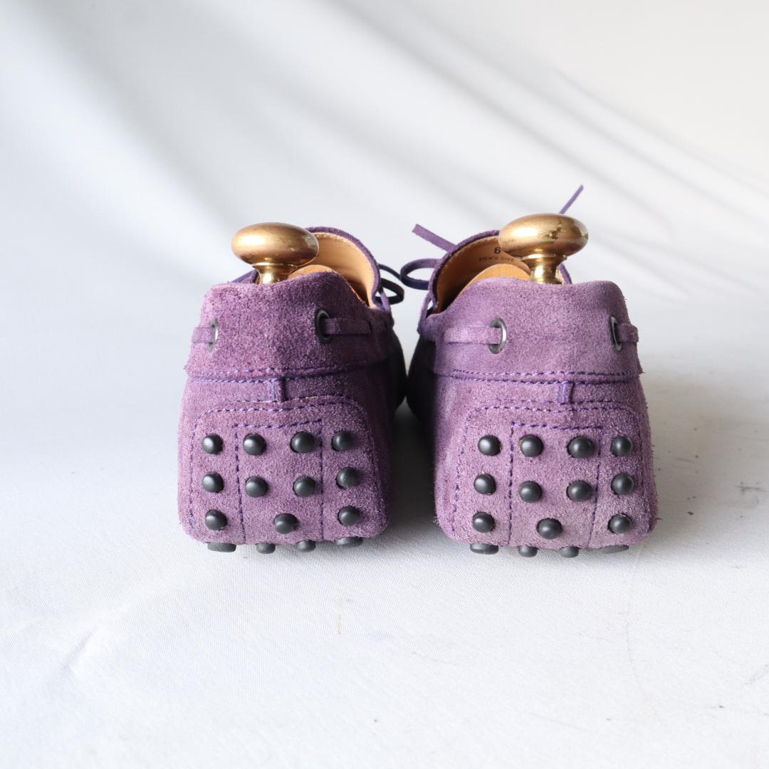 美品トッズ　ドライビングシューズ　ゴンミーニ　紫　パープル　6.5 25.5cm