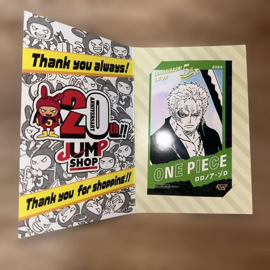 ONEPIECE ジャンプショップ ミニブロマイド ゾロ 5周年 - メルカリ