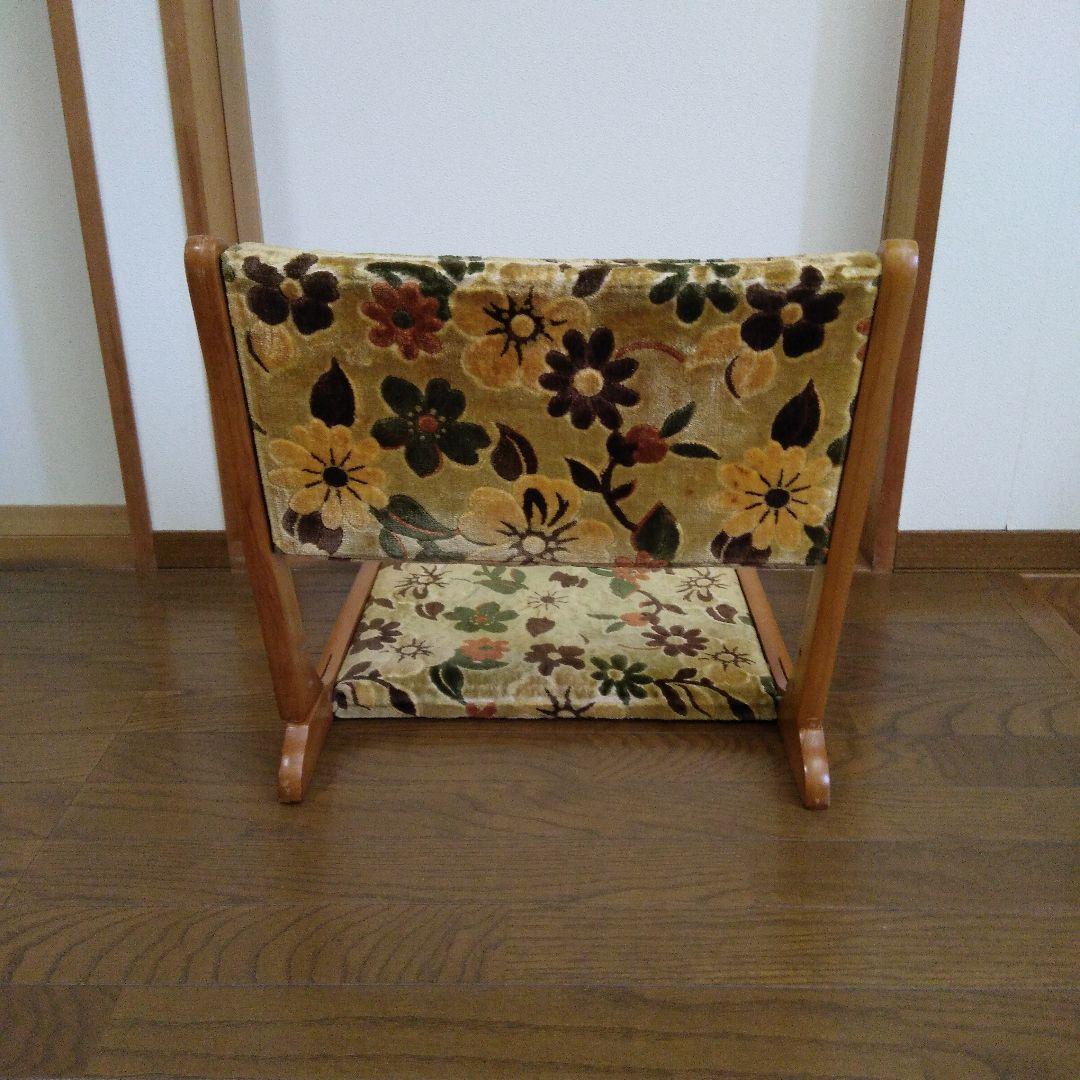 ♥️木製座椅子.昭和レトロ.折り畳み式.和風.訳あり中古品♥️ - メルカリ