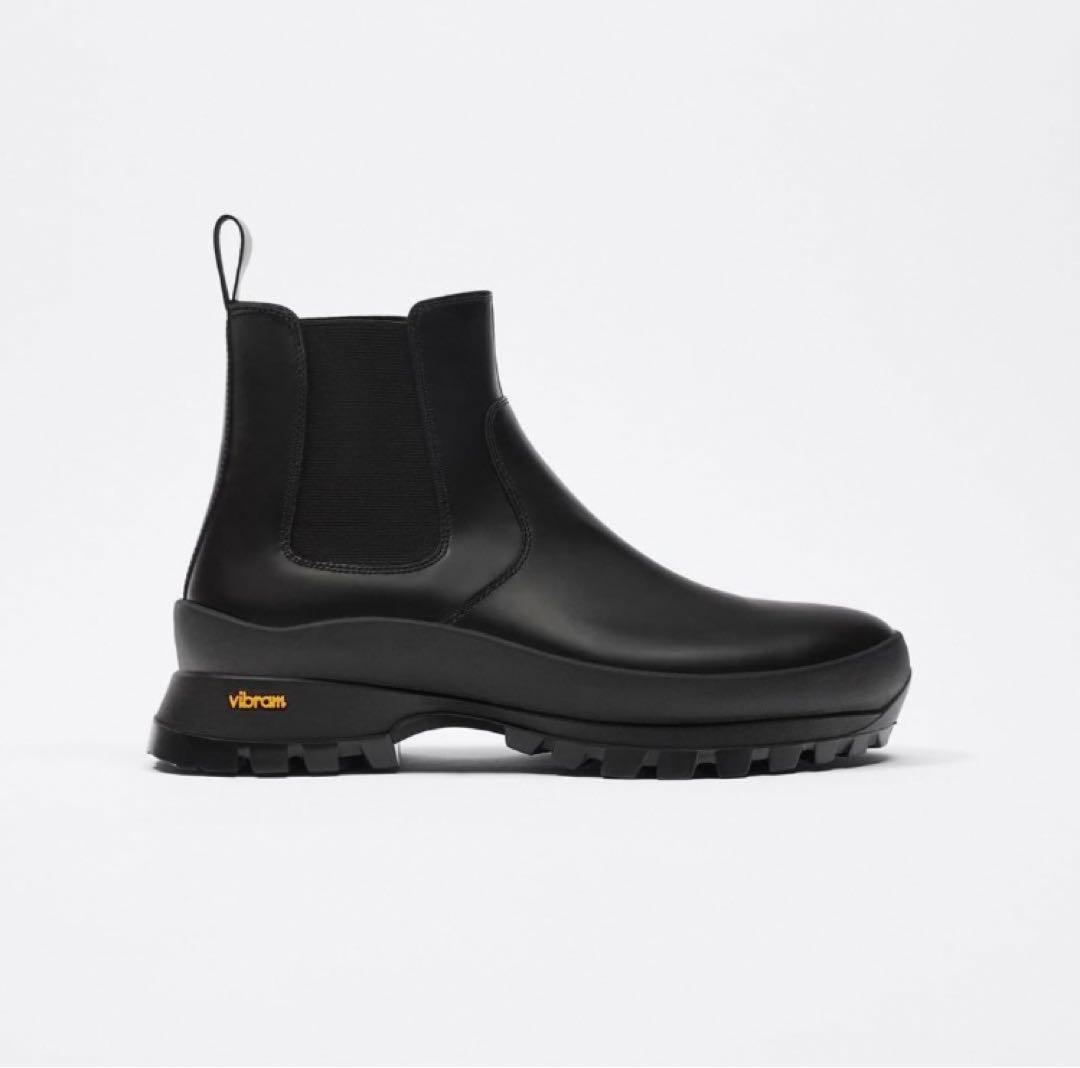 新品未使用タグ付き】ZARA VIBRAM レザーブーツ 28,3センチ - メルカリ