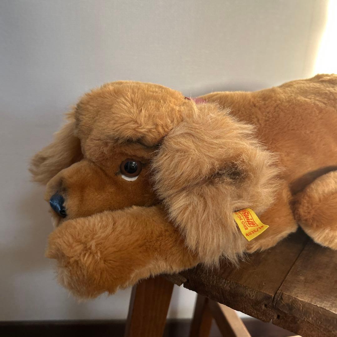 Steiff 茶色い犬のぬいぐるみ 約40cm - メルカリ