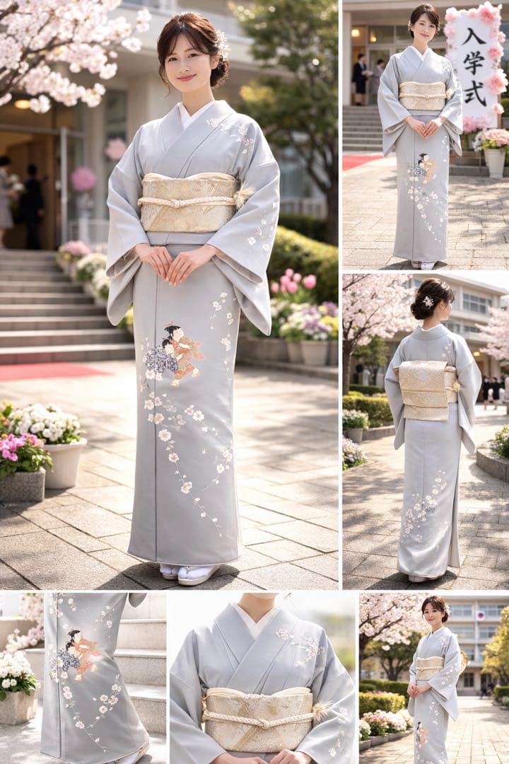 訪問着 フルセット5点サイズM〜L友禅 童子遊び 正絹 - メルカリ