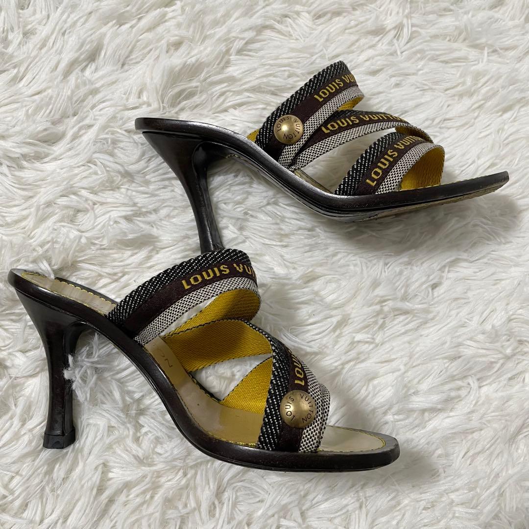ルイヴィトン サンダル ロゴストラップ 希少 22.5cm