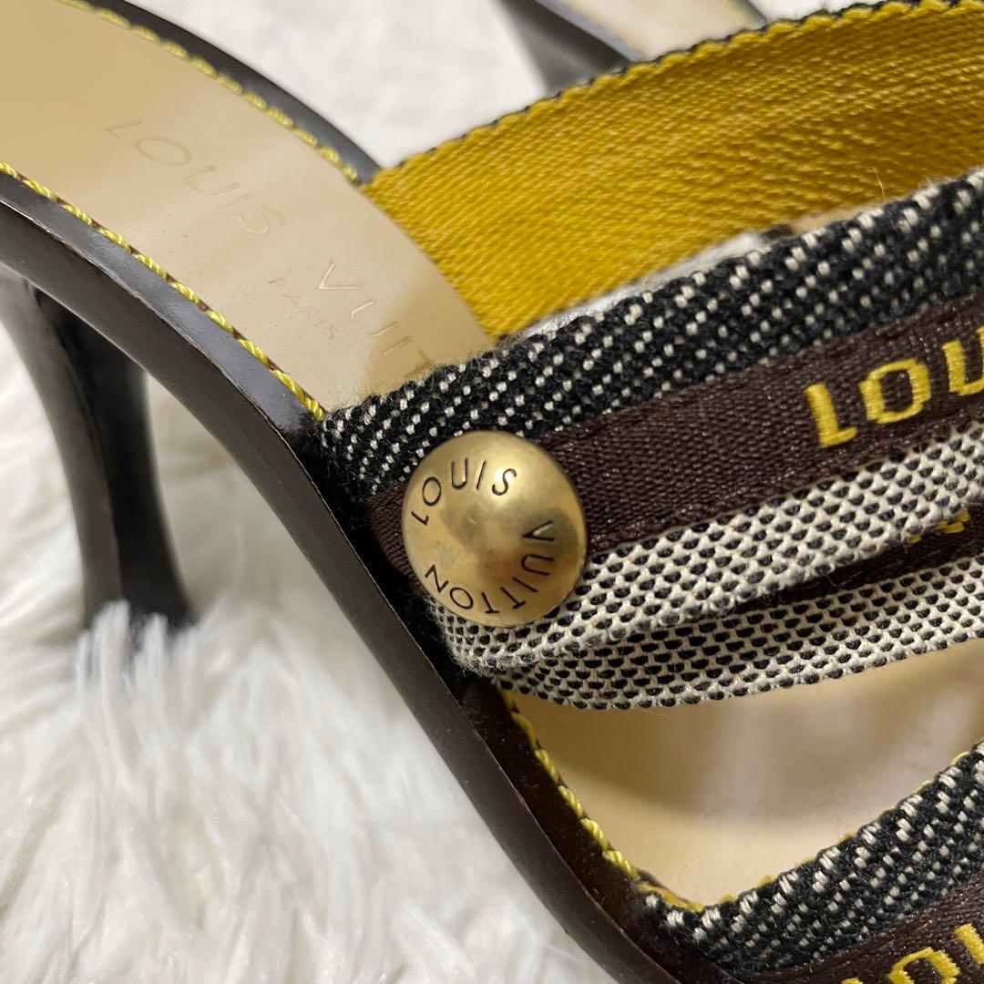 ルイヴィトン サンダル ロゴストラップ 希少 22.5cm
