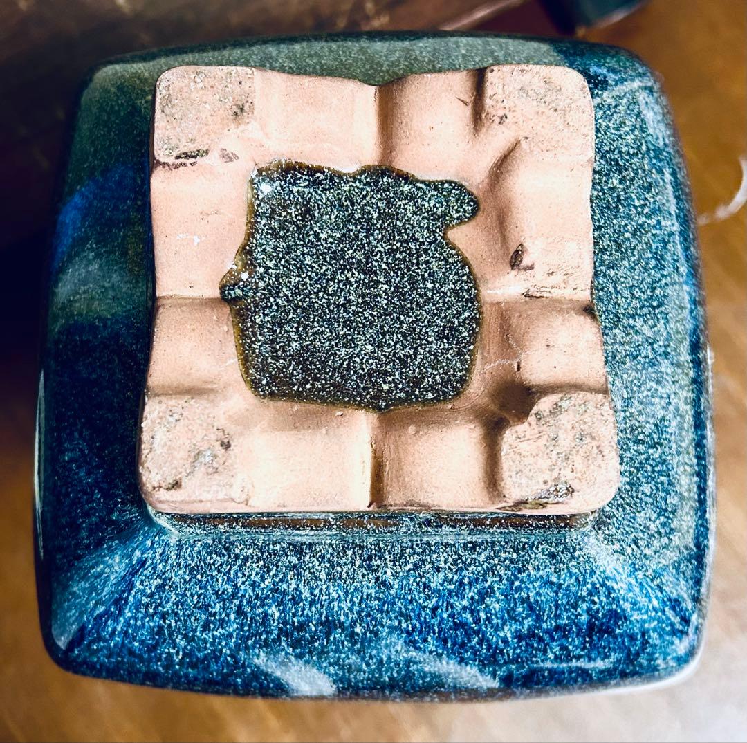 中国骨董品 宜興窯 海鼠釉 雙耳花瓶