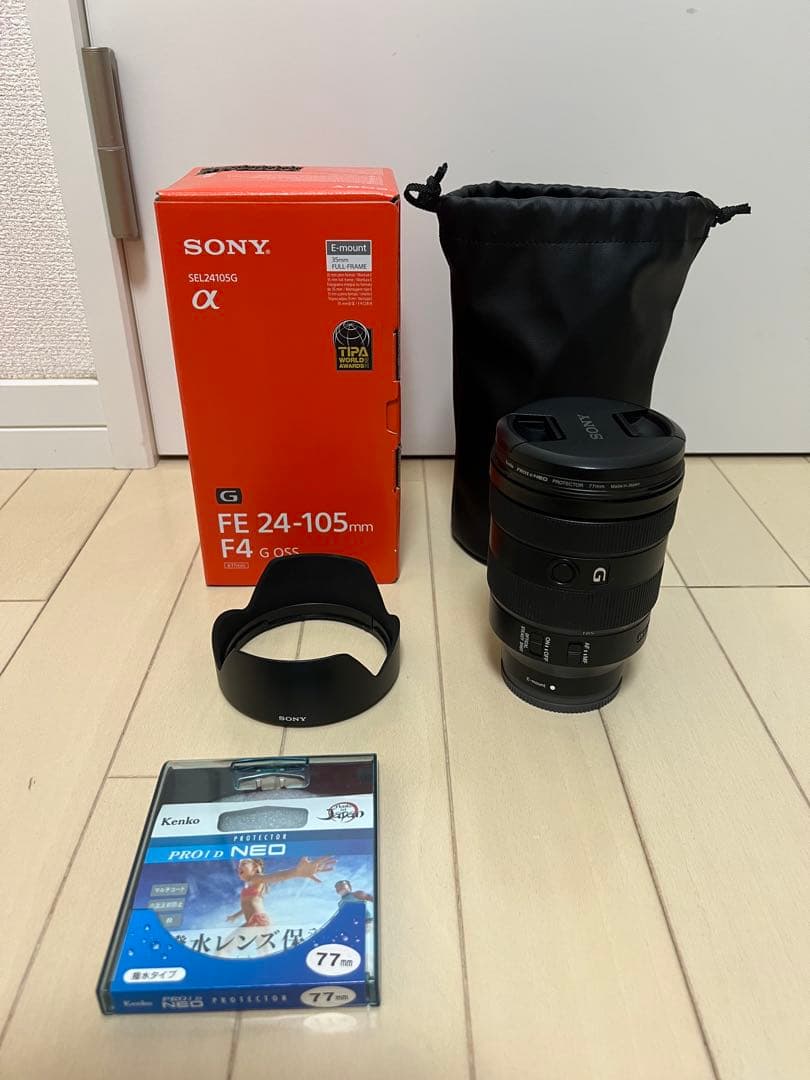 【美品】SONY FE24-105 F4GOSS + kenkoレンズフィルター Amazon | SONY ILME-FX6VK（付属レンズ：FE 24-105mm F4 G OSS）用