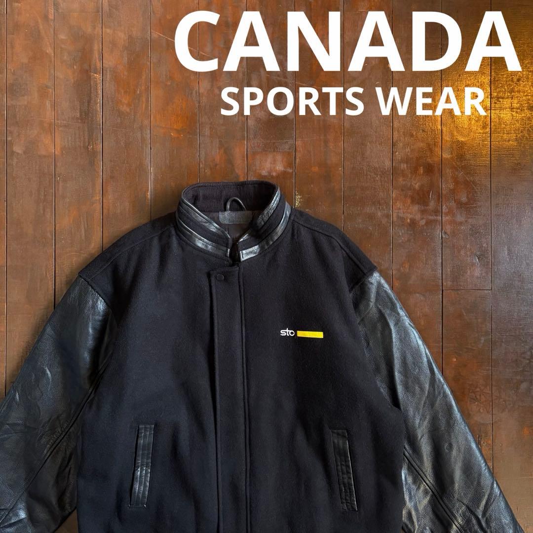 CANADA SPORTSWEAR】ウール×レザー スタジャン XL/TG - メルカリ