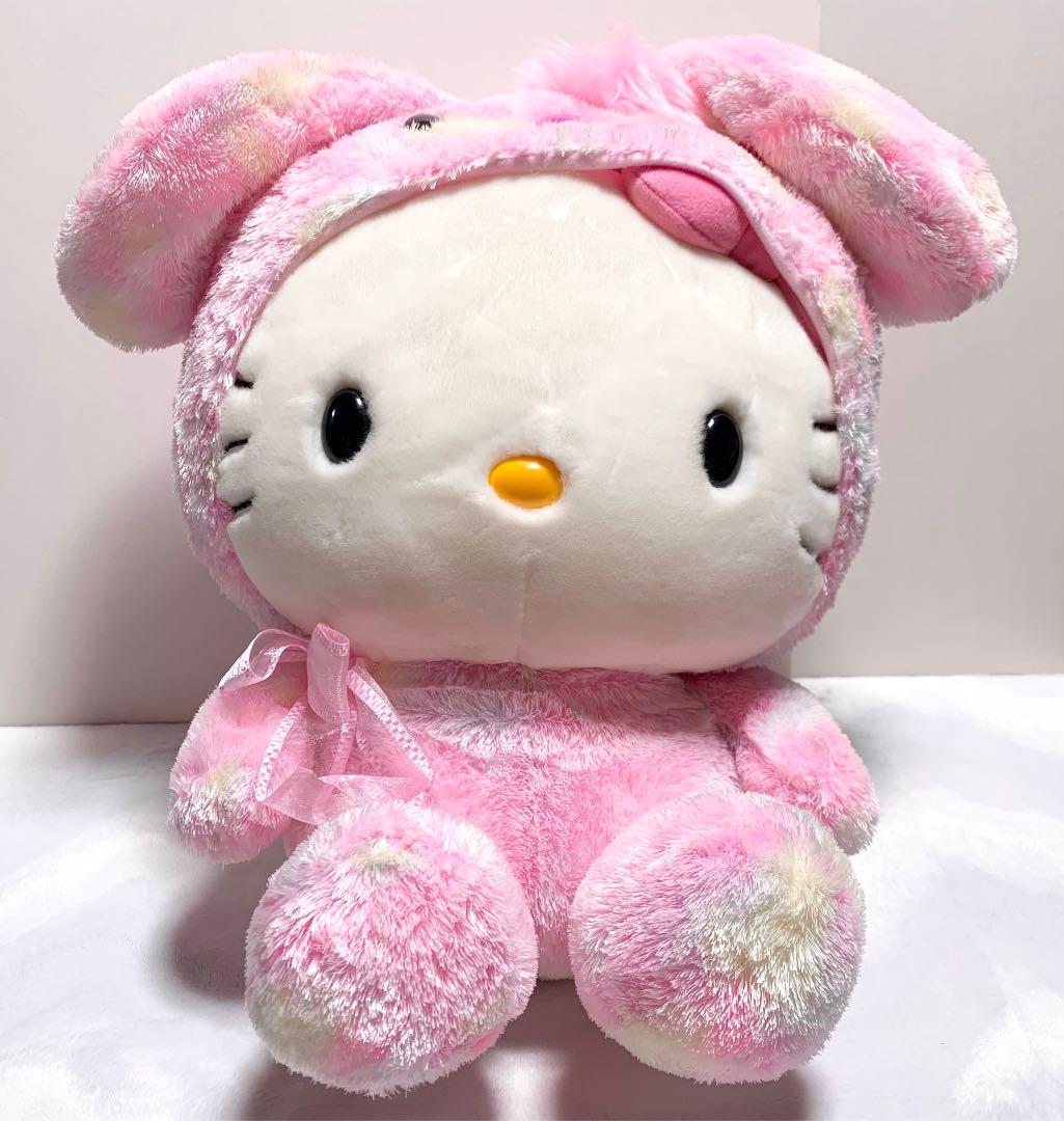 ハローキティ ぬいぐるみ グラデーション着ぐるみうさぎ ピンク - メルカリ