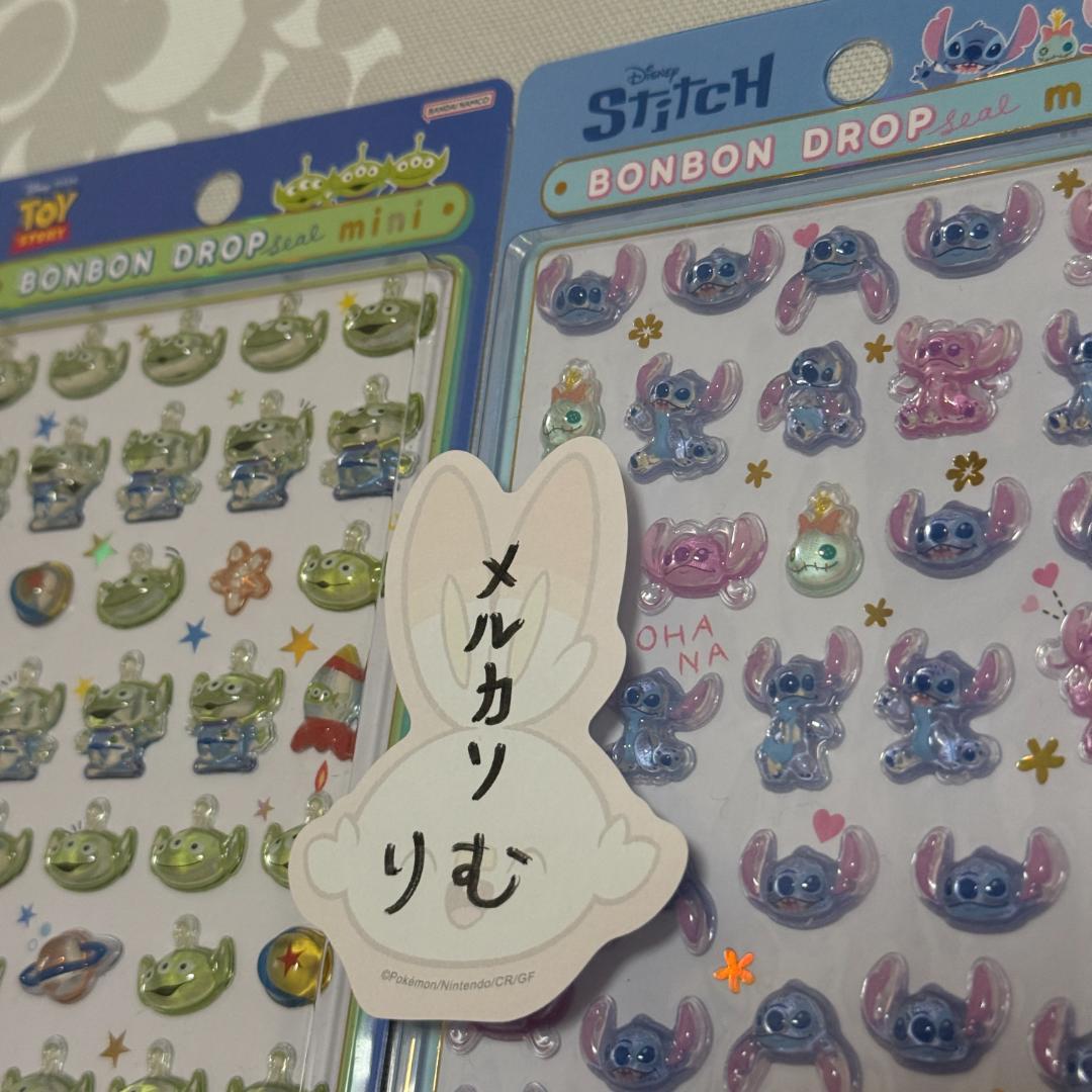 購入後24時間以内発送〉ディズニー ボンボンドロップ シール ミニ 2枚