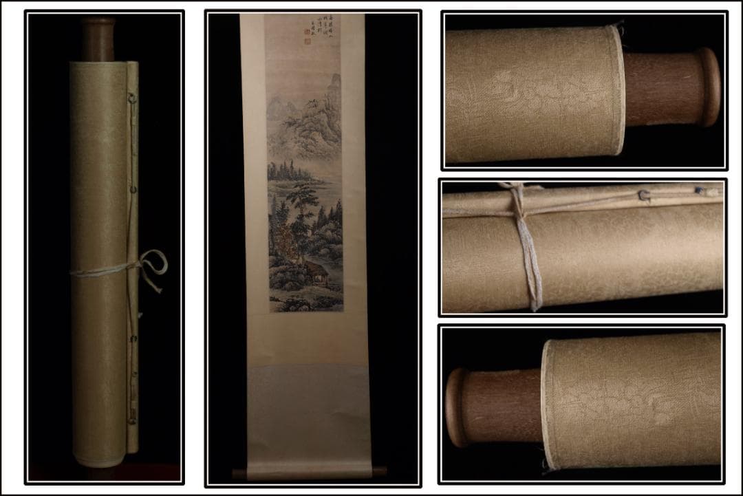 中国 清時代 古掛け軸「紙本」肉筆保証 中国画家 唐物唐本 DE433A4-